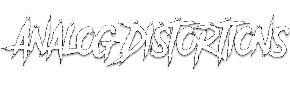 The Analog Distortions wordmark in slashed lettering